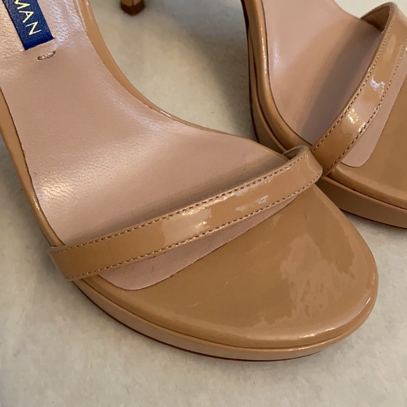 Stuart Weitzman | Patent Leather Ankle Strap Platform Heel Sandal ZW62912 (4.5) - Picture 2 of 16